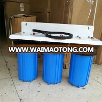 10'' inch  Jumbo housing Big Blue triple 3 stage Water Filter with Sediment, GAC, CTO cartridges set